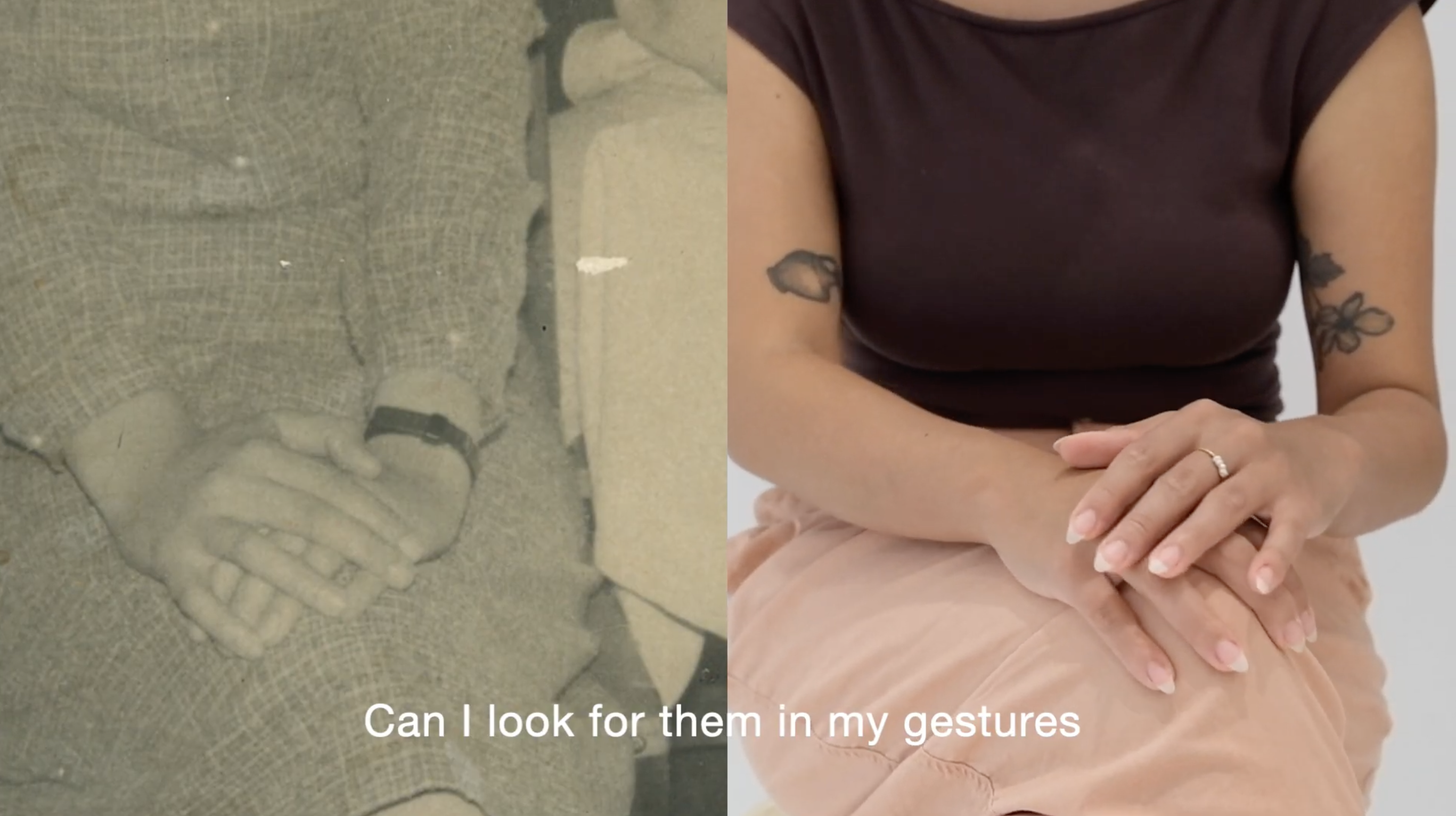 Still image from “Inherited Gestures” by Nicole Combeau. (Photo courtesy of Edge Zones)